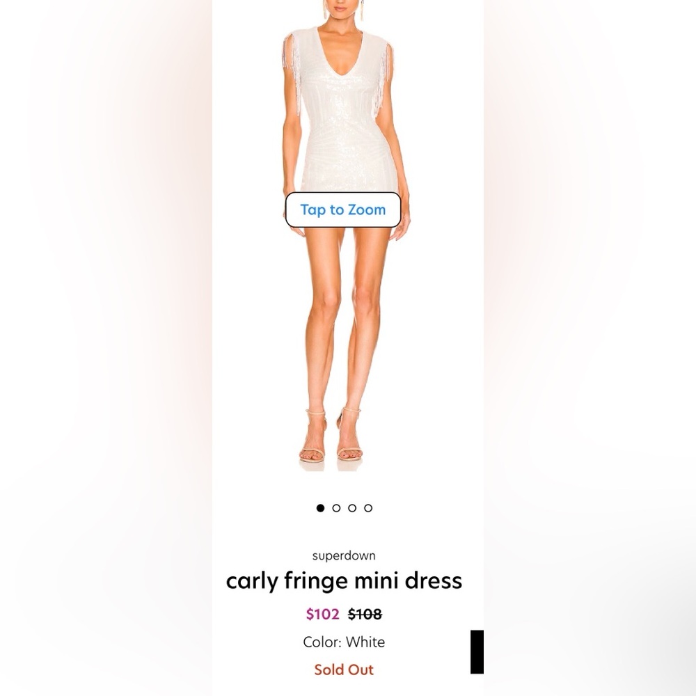 superdown White Mini Dress - Picture 5 of 7